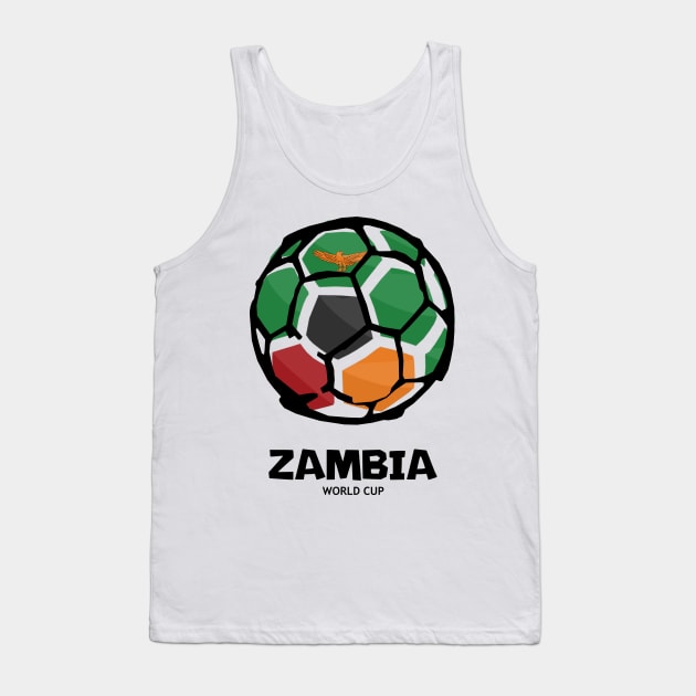 Zambia Football Country Flag Tank Top by KewaleeTee